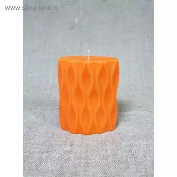 Свеча "Волна" 9,5х11,5см, оранжевая