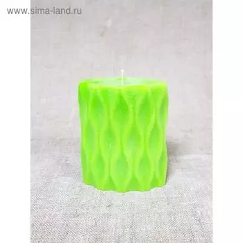 Свеча "Волна" 9,5х11,5см, зелёная