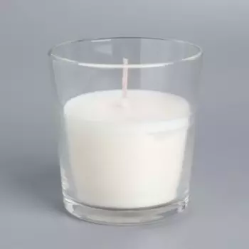 Свеча в гладком стакане ароматизированная "Французская ваниль", 8,5 см