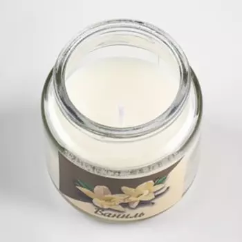 Свеча в в банке ароматическая "Сладкая ваниль" 6х8,5см
