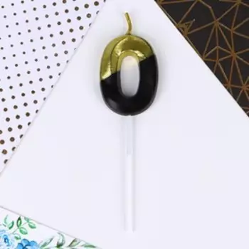 Свеча для торта, цифра «0», 12 х 3,5 см.