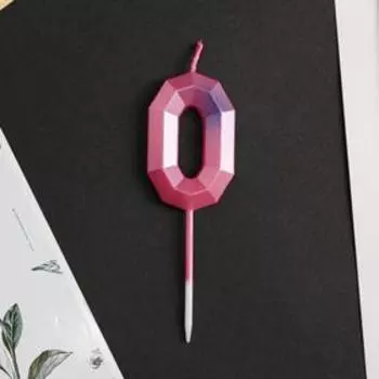 Свеча для торта, цифра «0», 8,5 х 3 см