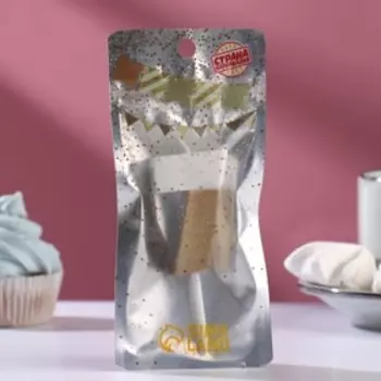 Свеча в торт «Манхеттен», цифра 7, белая с золотом, 5 см