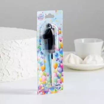 Свеча в торт на шпажке «Цифра 1», черная, 5 см