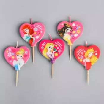 Свеча в торт набор, Принцессы