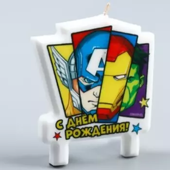 Свеча в торт "С Днем Рождения!", Мстители Марвел, 88 см