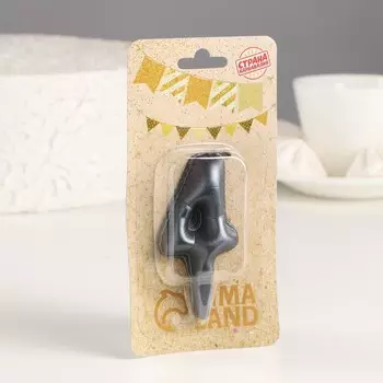 Свеча в торт «Шары»,цифра 4, графит, 6.3 см