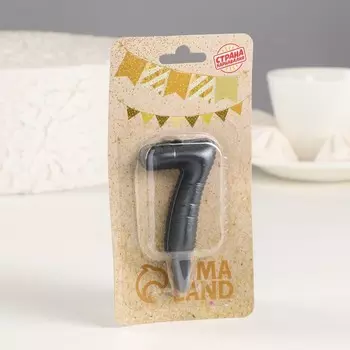 Свеча в торт «Шары»,цифра 7, графит, 6.3 см