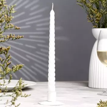 Свеча витая, 2.225 см, белая, «Богатство Аромата»