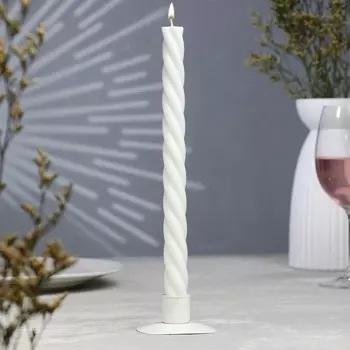 Свеча витая, 2х25 см, белая, 2 ч