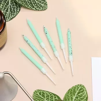 Свечи для торта «Блестящая вечеринка», 6 шт., голубые