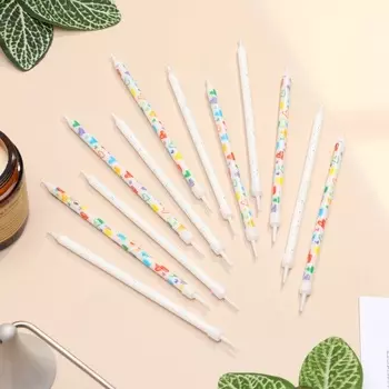 Свечи для торта «Сердца», 12 шт., белые