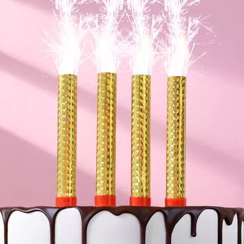 Свеча в торт фонтан, 4 шт., 10 см, 30 сек