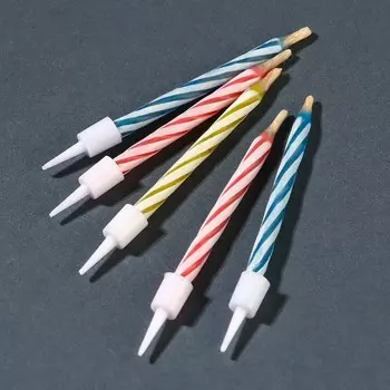 Набор свечей незадуваемые для торта, 10 шт, Минни и Единорог