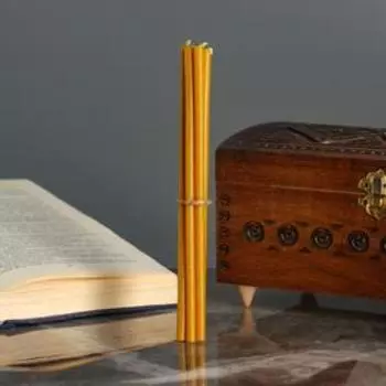 Свечи ритуальные , 18 см, 5 штук, желтые