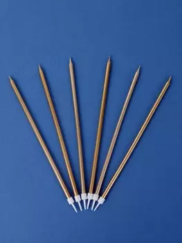 Свечи для торта «Высокий Ройс», 6 шт., шампань