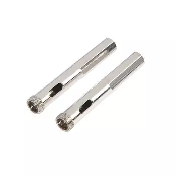 Сверло алмазное по стеклу и керамике ТУНДРА, трехгранный хвостовик, 1065 мм, 2 шт.