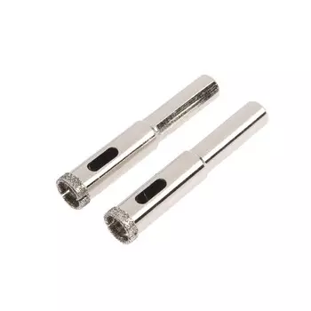 Сверло алмазное по стеклу и керамике ТУНДРА, трехгранный хвостовик, 1265 мм, 2 шт.