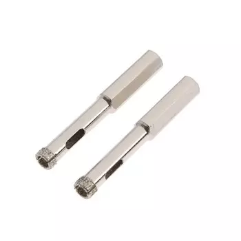 Сверло алмазное по стеклу и керамике ТУНДРА, трехгранный хвостовик, 865 мм, 2 шт.