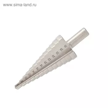 Сверло БАРС, ступенчатое, 6-30 мм, Р6М5, 3-гранный хвостовик