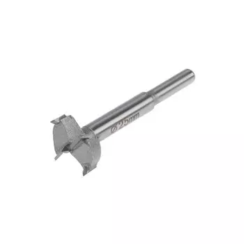 Сверло Форстнера ТУНДРА, твердосплавные пластины, цилиндрический хвостовик, 25 мм