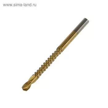 Сверло фрезерное универсальное ТУНДРА, HSS, TiN, цилиндрический хвостовик, 580 мм