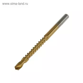 Сверло фрезерное универсальное ТУНДРА, HSS, TiN, цилиндрический хвостовик, 685 мм