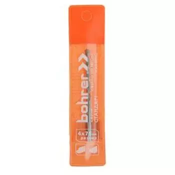 Сверло по бетону Bohrer "Стандарт", цилиндрический хвостовик, 4 х 75 мм