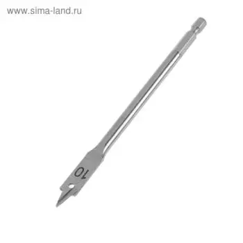 Сверло по дереву перовое ТУНДРА, шестигранный хвостовик, 10152 мм
