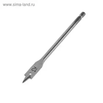 Сверло по дереву перовое ТУНДРА, шестигранный хвостовик, 12152 мм
