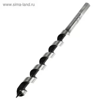 Сверло по дереву шнековое ТУНДРА, шестигранный хвостовик, 16230 мм