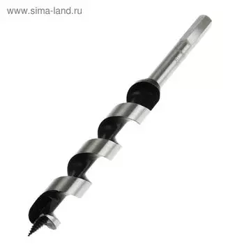 Сверло по дереву шнековое ТУНДРА, шестигранный хвостовик, 22230 мм