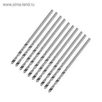 Сверло по металлу ТУНДРА, HSS, цилиндрический хвостовик 1.540 мм, 10 шт.