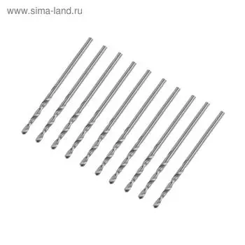 Сверло по металлу ТУНДРА, HSS, цилиндрический хвостовик, 250 мм, 10 шт.