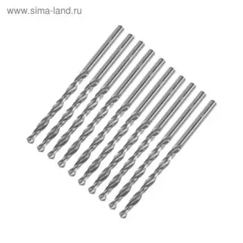 Сверло по металлу ТУНДРА, HSS, цилиндрический хвостовик, 3.570 мм, 10 шт.
