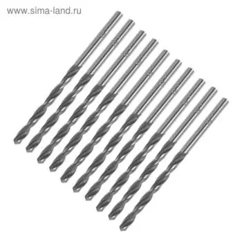 Сверло по металлу ТУНДРА, HSS, цилиндрический хвостовик, 360 мм, 10 шт.