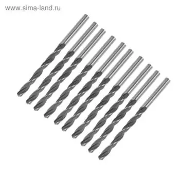 Сверло по металлу ТУНДРА, HSS, цилиндрический хвостовик, 4.275 мм, 10 шт.