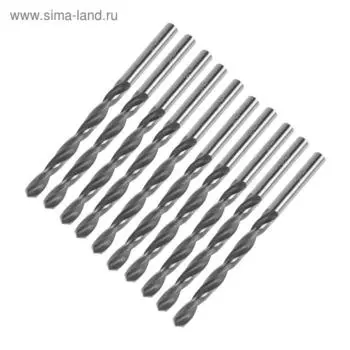 Сверло по металлу ТУНДРА, HSS, цилиндрический хвостовик, 5.695 мм, 10 шт.