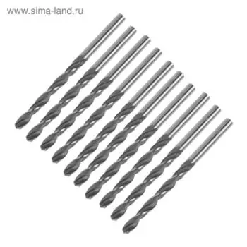 Сверло по металлу ТУНДРА, HSS, цилиндрический хвостовик, 585 мм, 10 шт.