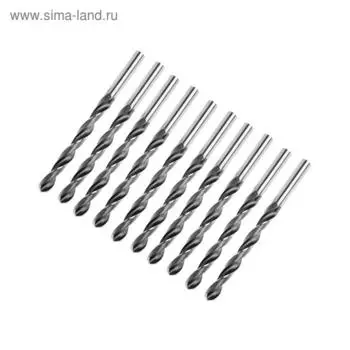 Сверло по металлу ТУНДРА, HSS, цилиндрический хвостовик, 7110 мм, 10 шт.