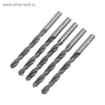 Сверло по металлу ТУНДРА, HSS, цилиндрический хвостовик, 9125 мм, 5 шт.