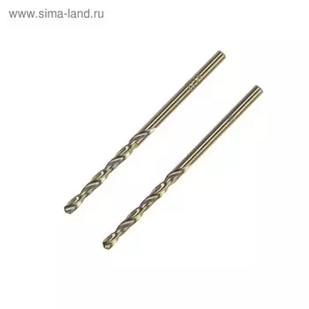 Сверло по металлу ТУНДРА, HSS-Co (5% кобальта), цилиндрический хвост., 3.265 мм, 2 шт.