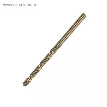 Сверло по металлу ТУНДРА, HSS-Co (5% кобальта), цилиндрический хвостовик, 4.5 мм