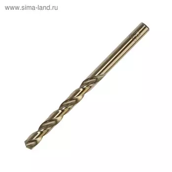 Сверло по металлу ТУНДРА, HSS-Co (5% кобальта), цилиндрический хвостовик, 7.5110 мм