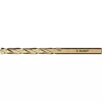 Сверло по металлу ЗУБР, сталь Р6М5К5, цилиндрический хвостовик, 6.5 х 109 мм, класс А