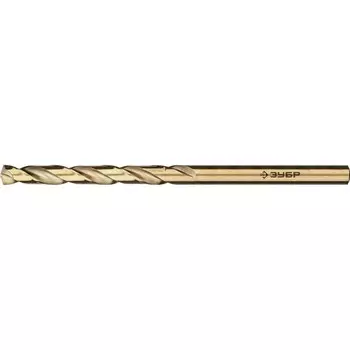 Сверло по металлу ЗУБР, сталь Р6М5К5, цилиндрический хвостовик, 3 х 61 мм, класс А