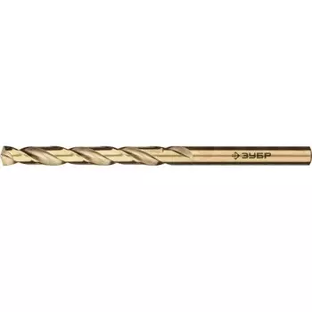 Сверло по металлу ЗУБР, сталь Р6М5К5, цилиндрический хвостовик, 8.5 х 117 мм, класс А