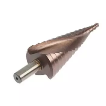 Сверло ступенчатое ТУНДРА ПРОФИ, HSS-Co, спиральный профиль, трехгранный хвостовик, 4-32 мм