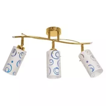 Светильник ЭкономСвет 016KR/3FG WT, 3x40Вт E27, цвет золото