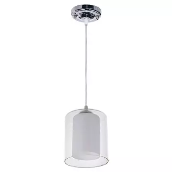 Светильник 090/1CR WT+CL, E27 1x60Вт, цвет хром